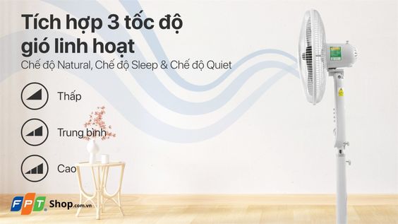 Tích hợp 3 tốc độ gió linh hoạt