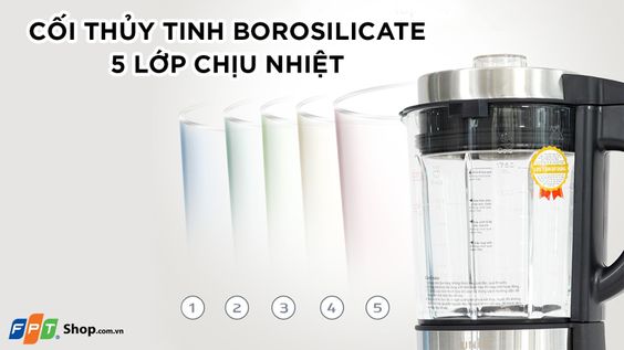 Cối thủy tinh Borosilicate 5 lớp chịu nhiệt