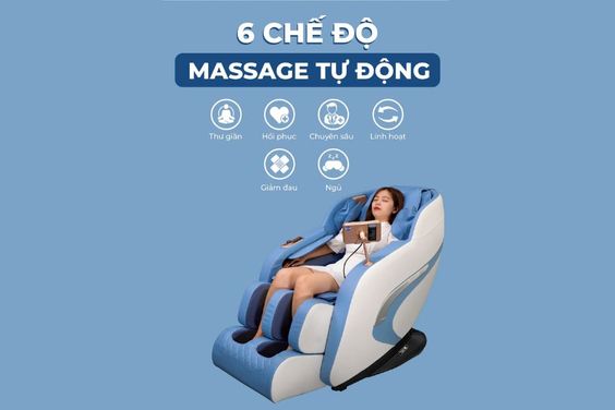 6 chế độ massage tự động