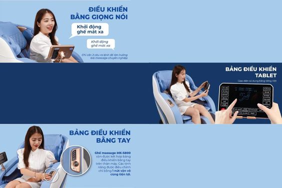 Nhiều cách điều khiển ghế tiện lợi