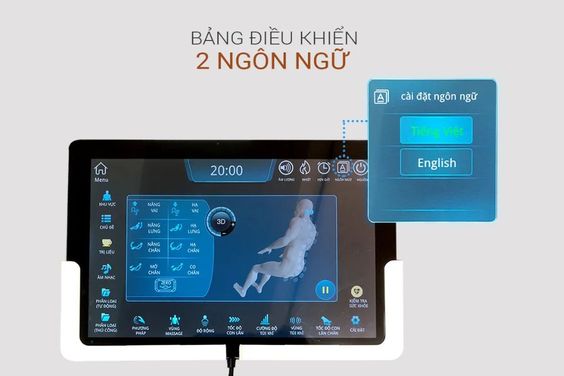 Bảng điều khiển 2 ngôn ngữ tiện lợi