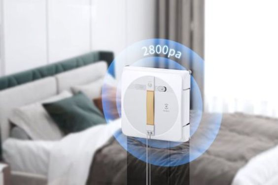 Lực hút 2800Pa bám chắc vào cửa kính