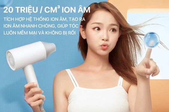 Bổ sung hệ thống ion âm làm mềm mượt tóc