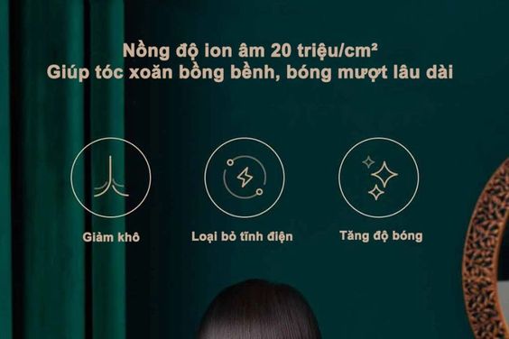 Làm mềm tóc nhờ công nghệ giải phóng ion âm