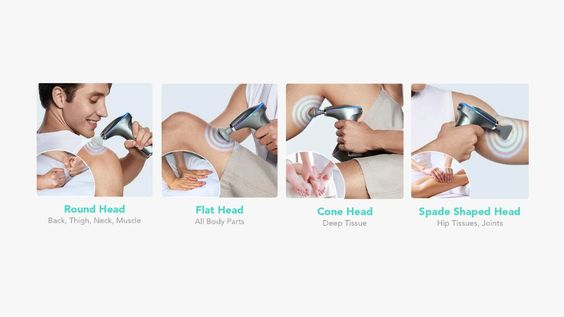 4 đầu massage riêng biệt