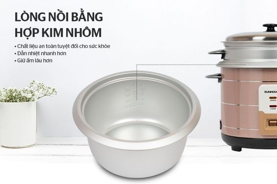 Lòng nồi làm từ hợp kim nhôm