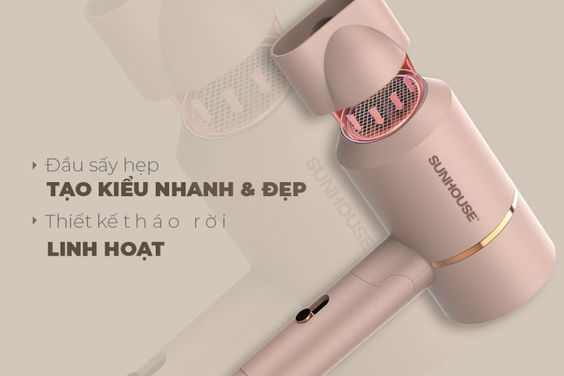 Đầu sấy hẹp, dễ dàng tạo kiểu