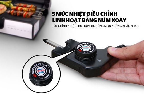 5 mức nhiệt xoay vặn linh hoạt
