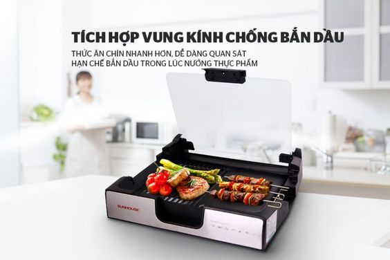 Tích hợp vung kính chống bắn dầu