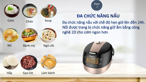 Nồi cơm điện tử Kangaroo KG18DR8 - hình 2