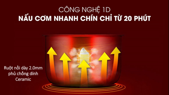 Nồi cơm điện tử Kangaroo KG18DR8 - hình 3