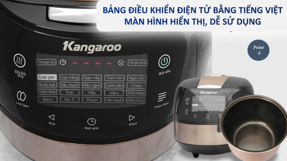 Nồi cơm điện tử Kangaroo KG18DR8 - hình 4