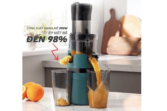 Công suất vượt trội 200W, ép kiệt bã đến 98%