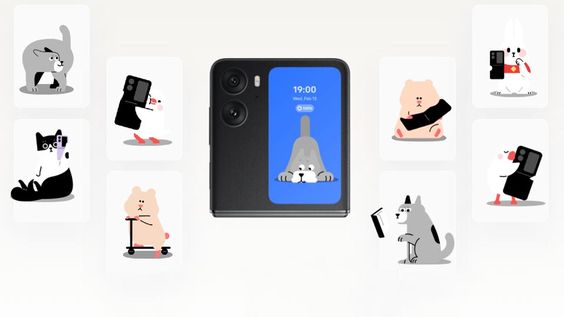 OPPO Find N2 Flip với hình nền độc đáo