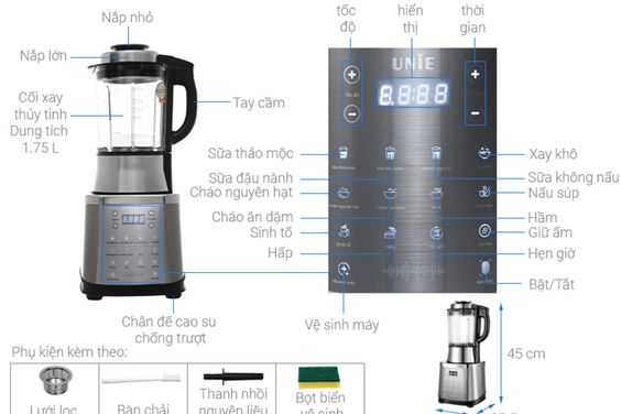 Cấu tạo và nguyên lý hoạt động của máy làm sữa hạt