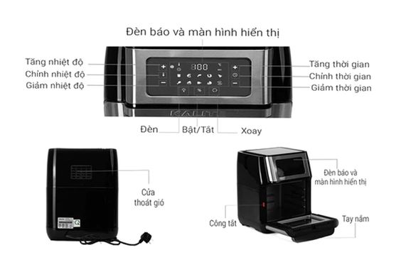 Cấu tạo cơ bản của chiếc nồi chiên không dầu