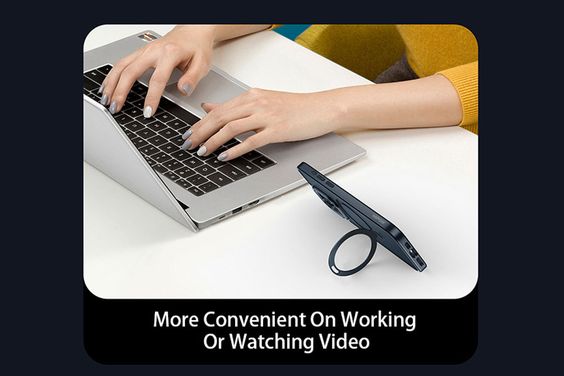 Ốp lưng magsafe iPhone 15 Mipow nhựa cứng chống sốc, chống ố vàng, có đế dựng 2