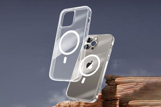 Ốp lưng magsafe iPhone 15 Pro Max Mipow nhựa cứng chống ố vàng, chống trầy, chống va đập trong suốt 50