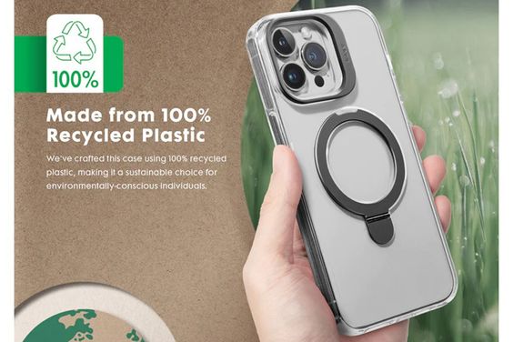 Ốp lưng magsafe iPhone 15 Promax LAUT REVIVE PROP nhựa tái chế chống sốc, có đế dựng 912