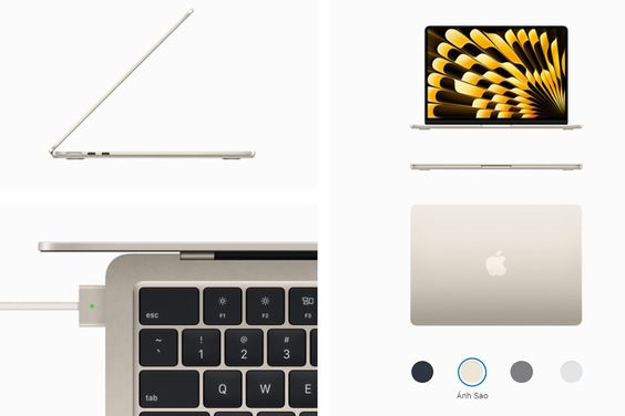 Thiết kế MacBook Air M3 13 inch 2024