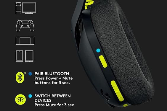 Tai nghe không dây choàng đầu Gaming Logitech G435 5