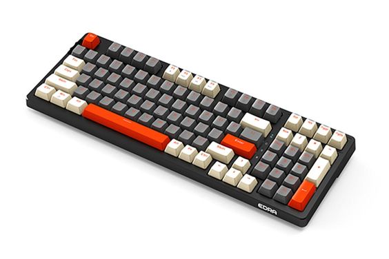 Bàn phím cơ không dây EDRA EK398L Beta xám trắng Red switch 9
