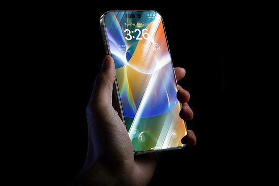 Miếng dán màn hình kính cường lực kèm khung hỗ trợ dán iPhone 14 Plus Mipow 55