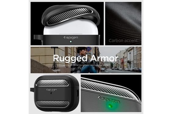 Ốp lưng AirPods Pro 2 Spigen Rugged Armor 2