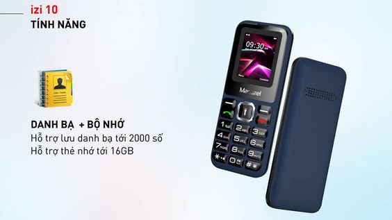 Danh bạ lưu trữ 2000 số, hỗ trợ thẻ nhớ 16GB 1