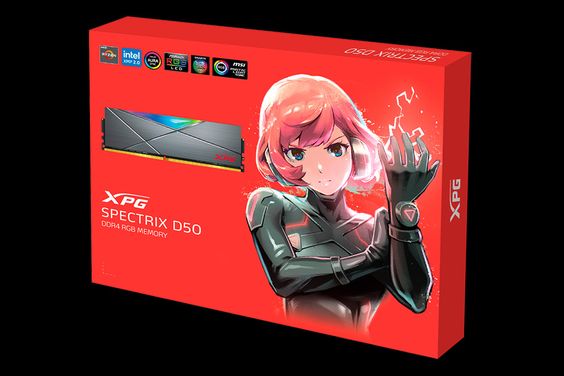 RAM ADATA Spectrix D50 RGB 8GB-DDR4-3200MHz (AX4U32008G16A-ST50) 9