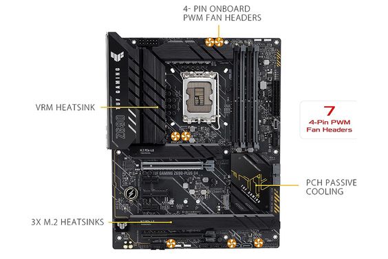 Mainboard Asus TUF Gaming Z690 - Plus D4 (LGA 1700 - ATX Form Factor - DDR4)
