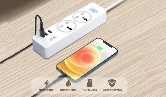 Bộ cắm điện 3 cổng USB, 2 ổ cắm XO – WL04 3