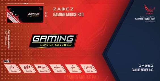 Thiết kế miếng lót chuột Zadez GP-850W