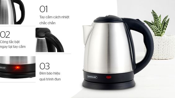 Bình đun siêu tốc Sunhouse 1.5 lít (ảnh 2)