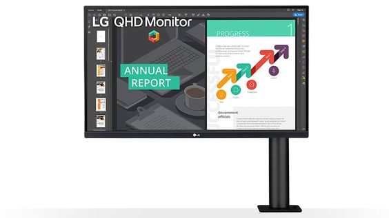 Màn hình LG 27QN880-B - Thiết kế công thái học đa năng
