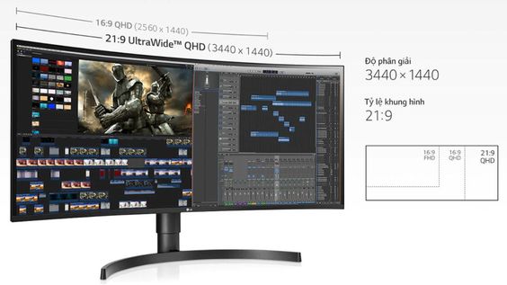Màn hình LG 34WN80C-B - Màn hình cong QHD Ultra Wide đẹp ấn tượng