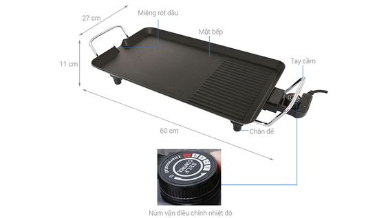 Bếp nướng điện Kangaroo KG699 có kiểu dáng tối giản, gọn gàng