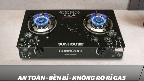 Bếp dương Sunhouse SHB3365 cho ra ngọn lửa xanh cháy đều