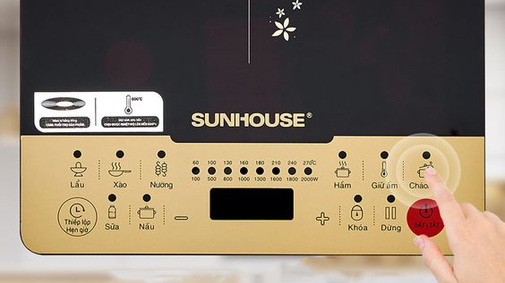 Bếp từ Sunhouse SHD6861 dễ dàng sử dụng