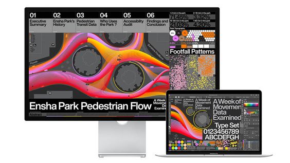 Không gian hiển thị màn hình Apple Studio Display 27 inch 5K