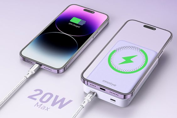 Pin sạc dự phòng Magsafe Innostyle PowerMag 15W 2in1 QC/PD 20W 10000mAh 99