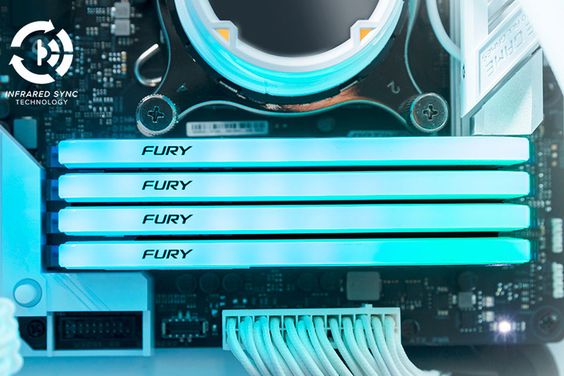 RAM Kingston Fury Beast White RGB 16GB (2x8GB) DDR4 3200Mhz (KF432C16BWAK2/16) 2