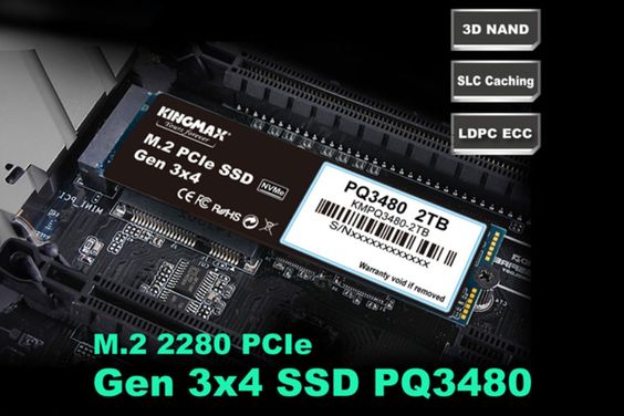 Ổ cứng SSD Kingmax PQ3480 512Gb NVMe PCIe Đọc 2300MB/s - Ghi/ 1700MB/s 1