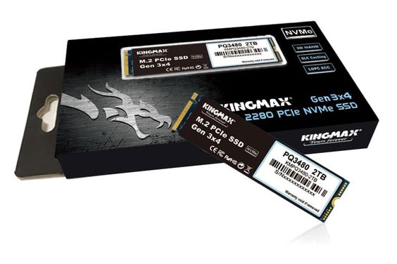 Ổ cứng SSD Kingmax PQ3480 512Gb NVMe PCIe Đọc 2300MB/s - Ghi/ 1700MB/s 10