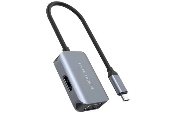 Cáp Hub USB-C to HDMI/VGA 4K 60Hz 2 in 1 HD-C2HV Hyperdrive