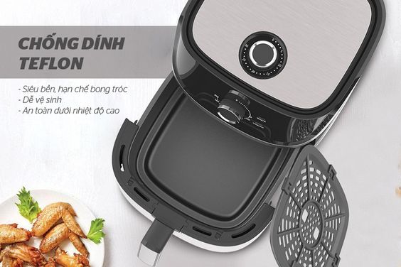 Khay chiên Sunhouse 6 lít SHD4056VM phủ lớp chống dính Teflon siêu bền