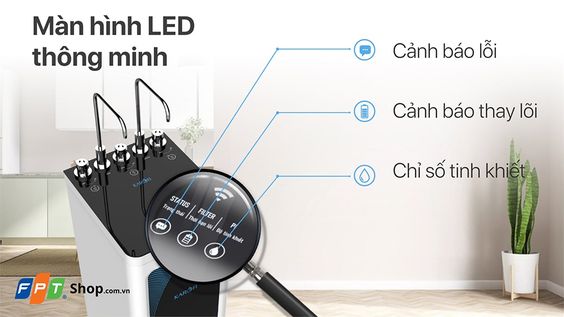 Máy lọc nước Karofi KAD-D52 với màn hình thông minh