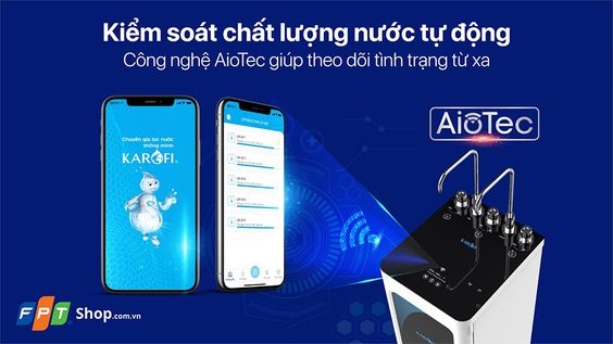 Máy lọc nước Karofi KAD-D52 điều khiển và kết nối tiện lợi