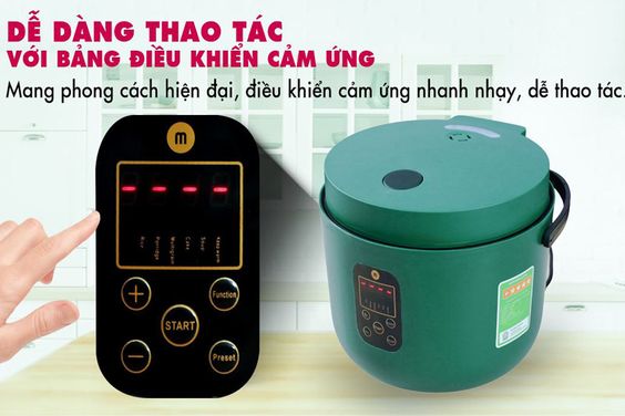 6 chế độ nấu với bảng điều khiển cảm ứng