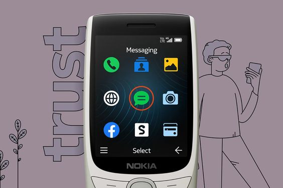 Màn hình Nokia 8210 hiển thị rõ 